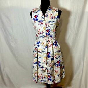 Brooks Brothers size 6 sleeveless shirt dress